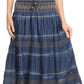 Sakkas Eva Womens Denim Strapless Tube Top Smock Short Sleeveless Dress Chambray