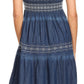 Sakkas Eva Womens Denim Strapless Tube Top Smock Short Sleeveless Dress Chambray