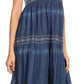 Sakkas Eva Womens Denim Strapless Tube Top Smock Short Sleeveless Dress Chambray