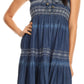 Sakkas Eva Womens Denim Strapless Tube Top Smock Short Sleeveless Dress Chambray