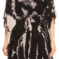 Sakkas Ceren Marble Dye Cascading Corset Dress with Handkerchief Sleeves
