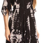 Sakkas Ceren Marble Dye Cascading Corset Dress with Handkerchief Sleeves