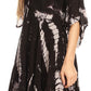 Sakkas Ceren Marble Dye Cascading Corset Dress with Handkerchief Sleeves