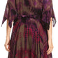 Sakkas Ceren Marble Dye Cascading Corset Dress with Handkerchief Sleeves