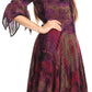 Sakkas Ceren Marble Dye Cascading Corset Dress with Handkerchief Sleeves
