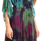 Sakkas Ceren Marble Dye Cascading Corset Dress with Handkerchief Sleeves