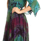 Sakkas Ceren Marble Dye Cascading Corset Dress with Handkerchief Sleeves