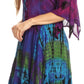 Sakkas Ceren Marble Dye Cascading Corset Dress with Handkerchief Sleeves