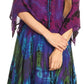 Sakkas Ceren Marble Dye Cascading Corset Dress with Handkerchief Sleeves