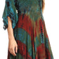 Sakkas Ceren Marble Dye Cascading Corset Dress with Handkerchief Sleeves