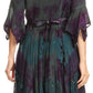 Sakkas Ceren Marble Dye Cascading Corset Dress with Handkerchief Sleeves