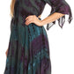 Sakkas Ceren Marble Dye Cascading Corset Dress with Handkerchief Sleeves