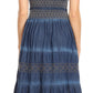 Sakkas Ode Women Boho Maxi Chambray Casual Long Dress Short Sleeve Off Shoulder