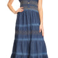 Sakkas Ode Women Boho Maxi Chambray Casual Long Dress Short Sleeve Off Shoulder