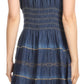 Sakkas Elis Womens Bohemiam Denim Off shoulder Dress Short Casual Smock Sundress