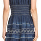 Sakkas Elis Womens Bohemiam Denim Off shoulder Dress Short Casual Smock Sundress