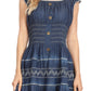Sakkas Elis Womens Bohemiam Denim Off shoulder Dress Short Casual Smock Sundress