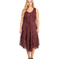 Sakkas Magdilena Stonewashed Corset Front Embroidered Dress