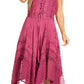 Sakkas Magdilena Stonewashed Corset Front Embroidered Dress