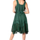 Sakkas Magdilena Stonewashed Corset Front Embroidered Dress