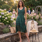 Sakkas Magdilena Stonewashed Corset Front Embroidered Dress