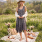 Sakkas Magdilena Stonewashed Corset Front Embroidered Dress