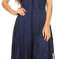 Sakkas Magdilena Stonewashed Corset Front Embroidered Dress