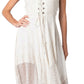 Sakkas Magdilena Stonewashed Corset Front Embroidered Dress