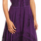 Sakkas Magdilena Stonewashed Corset Front Embroidered Dress