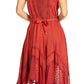 Sakkas Magdilena Stonewashed Corset Front Embroidered Dress