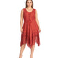 Sakkas Magdilena Stonewashed Corset Front Embroidered Dress