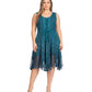 Sakkas Magdilena Stonewashed Corset Front Embroidered Dress