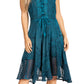 Sakkas Magdilena Stonewashed Corset Front Embroidered Dress