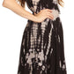 Sakkas Mathilde  Marble Tie-dye Sleeveless Tank Dress Tiered and Corset