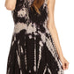 Sakkas Mathilde  Marble Tie-dye Sleeveless Tank Dress Tiered and Corset