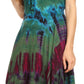 Sakkas Mathilde  Marble Tie-dye Sleeveless Tank Dress Tiered and Corset
