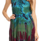 Sakkas Mathilde  Marble Tie-dye Sleeveless Tank Dress Tiered and Corset