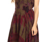 Sakkas Mathilde  Marble Tie-dye Sleeveless Tank Dress Tiered and Corset
