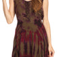 Sakkas Mathilde  Marble Tie-dye Sleeveless Tank Dress Tiered and Corset