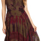 Sakkas Mathilde  Marble Tie-dye Sleeveless Tank Dress Tiered and Corset
