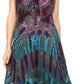 Sakkas Mathilde  Marble Tie-dye Sleeveless Tank Dress Tiered and Corset