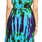 Sakkas Mathilde  Marble Tie-dye Sleeveless Tank Dress Tiered and Corset