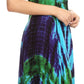 Sakkas Mathilde  Marble Tie-dye Sleeveless Tank Dress Tiered and Corset