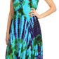 Sakkas Mathilde  Marble Tie-dye Sleeveless Tank Dress Tiered and Corset
