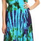 Sakkas Mathilde  Marble Tie-dye Sleeveless Tank Dress Tiered and Corset