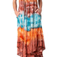 Sakkas Sula Long Laced Tie-Dye Wide Neck Embroidered Boho Sundress Cover Up