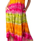 Sakkas Sula Long Laced Tie-Dye Wide Neck Embroidered Boho Sundress Cover Up