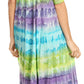 Sakkas Sula Long Laced Tie-Dye Wide Neck Embroidered Boho Sundress Cover Up