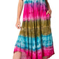 Sakkas Sula Long Laced Tie-Dye Wide Neck Embroidered Boho Sundress Cover Up