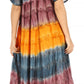 Sakkas Sula Long Laced Tie-Dye Wide Neck Embroidered Boho Sundress Cover Up